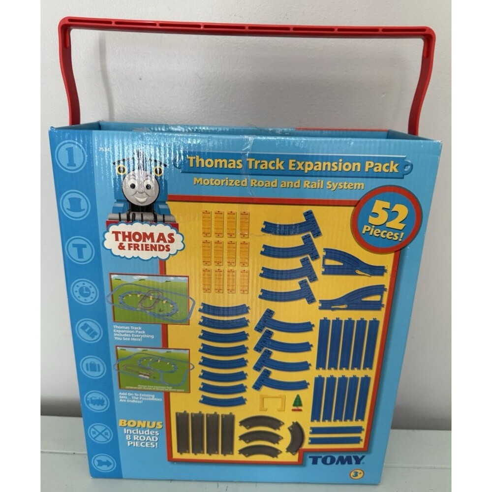 Vintage TOMY Thomas & Friends Blue Track 60-Piece Expansion & Train Lot